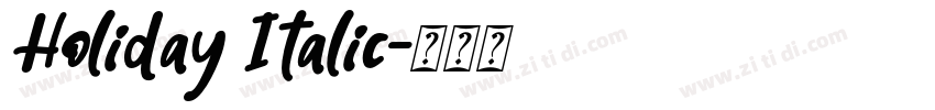 Holiday Italic字体转换